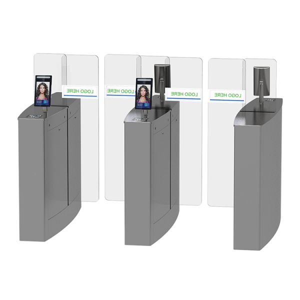 Glass Sliding Turnstile with 10mm Acrylic Wing Panel DC 24V Brushless Motor and 25-30 Persons/Minute Flow Rate for Access Control