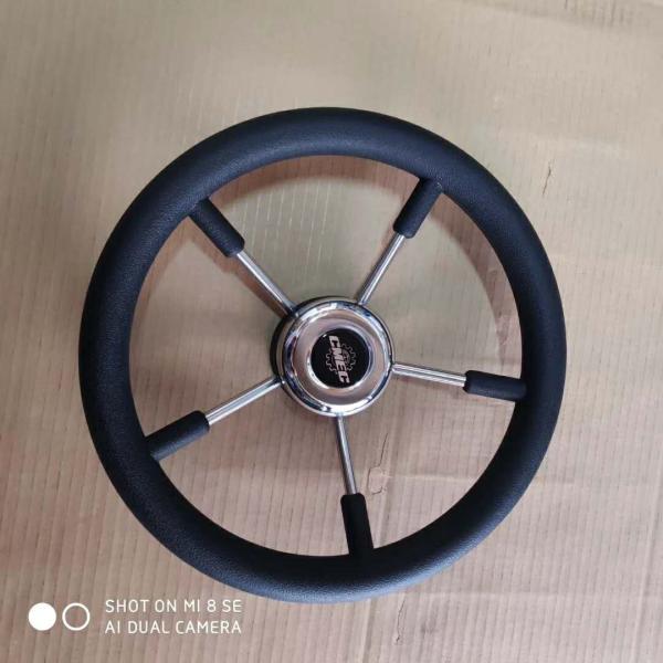 Stainless Steel 316ss Marine Boat Steering Wheels , 13.5 Inches Foam Steering Wheel