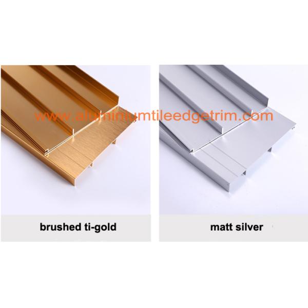 Anti Corrosion Brushed Aluminium Skirting Board For Curved Wall Decoration