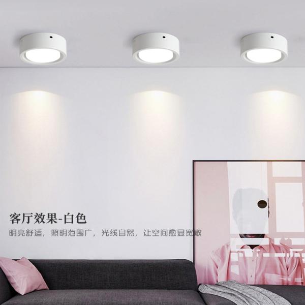 3500K LED Surface Mounted Downlight Cylindrical Surface Mount Led Ceiling Lights