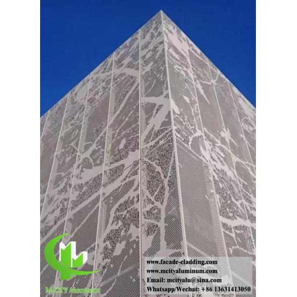 Façades métalliques avec trous ronds perforés