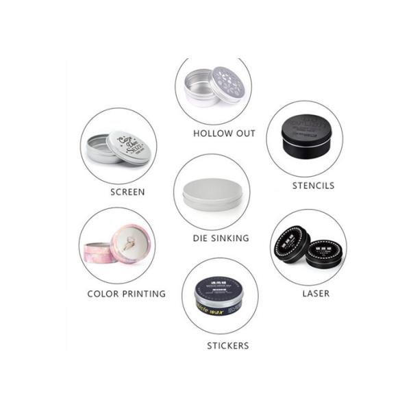 White Seal Cream Tin Containers Hand Cream Packaging Aluminum Cosmetic Tin