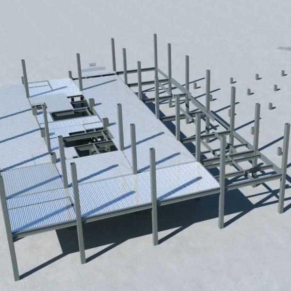 Customizable Steel Structure Factory with PVC Rain Spout