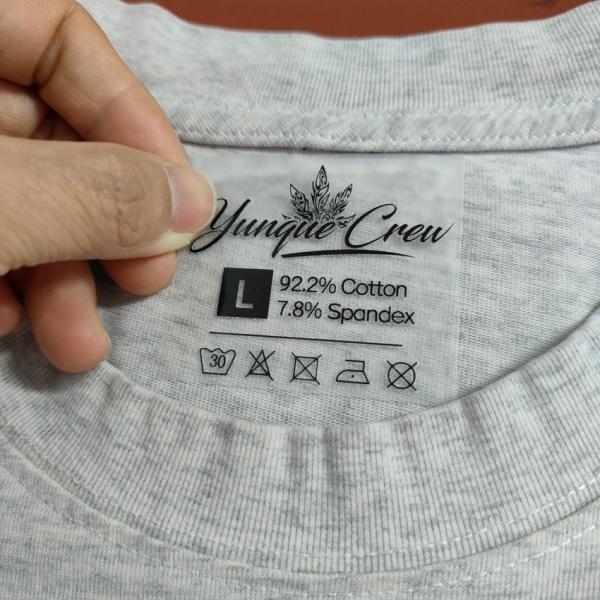 Wholesale Iron on Screen Printing Heat Press Stickers Manufacturer Custom logo T-shirt Heat Transfer Care Neck Labels