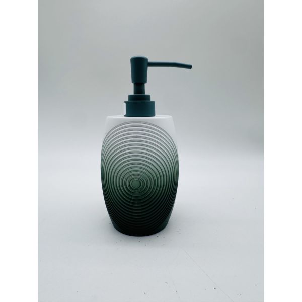 Ombre green polyresin bathroom set resin hand soap bottle bath kit household item tumbler soap dish bowl brush