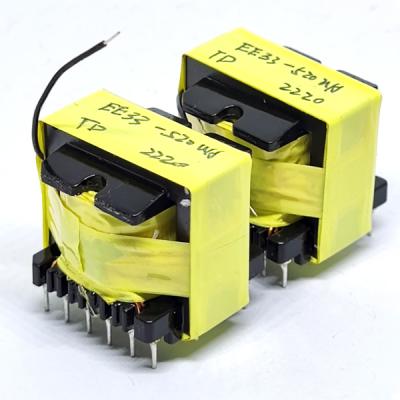 EE33 Transformador de Alta Frequência de Núcleo de Ferrito de Cobre 24V 3A 6+4 Pins