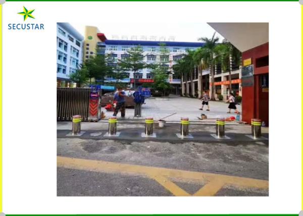Auto Telescopic And Remote Control Automatic Rising Bollard System In Bank Parking