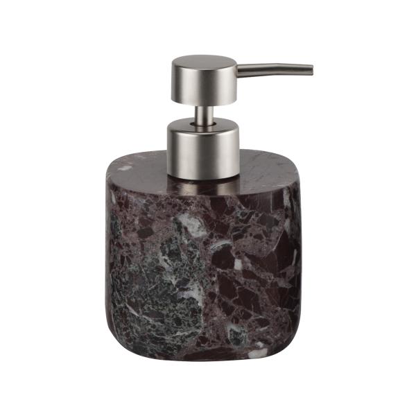 Square Round Marble Bathroom Accessories Voilet Stone Marble Soap Tray With Grey Veins
