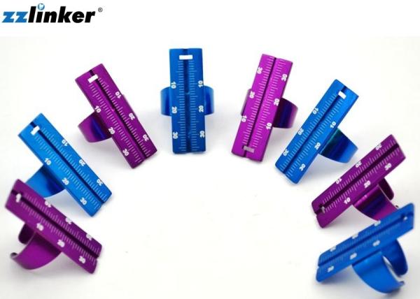Portable Dental Abrasive , Dental Span Endo Finger Ruler Blue Yellow Color Optional