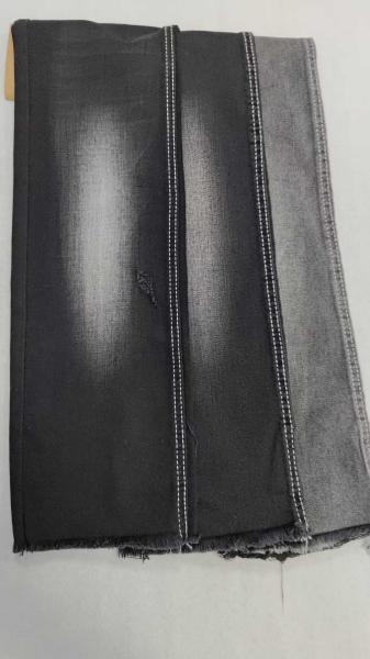 Middle elastic Siro  9.7oz Black with full width 180cm construction 10+10*12/40/75TR Denim fabric  JSD3431A for men jeans