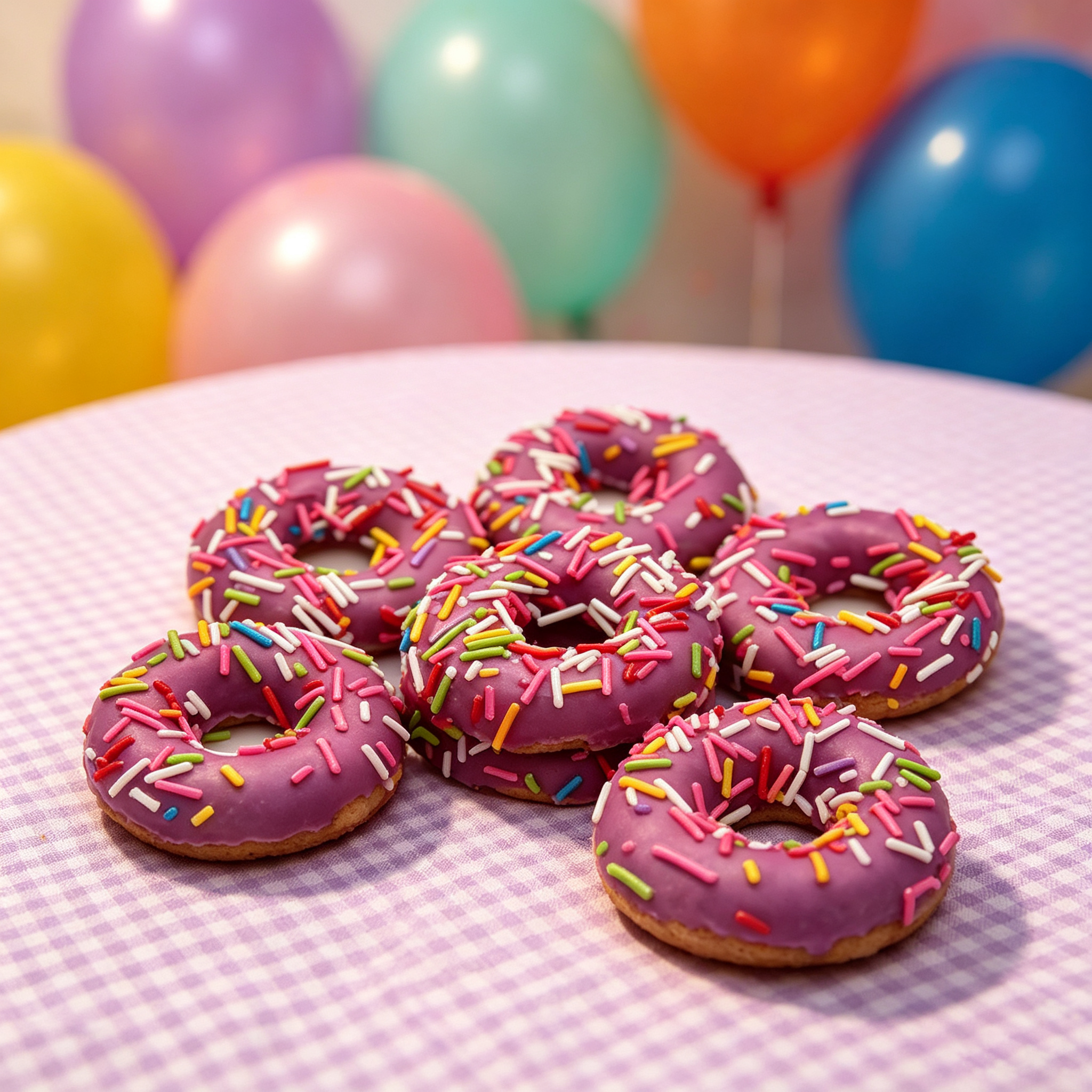 Festive Sprinkle Donut-Shaped Cookies (Purple Sweet Potato Flavor) Multi-Flavor