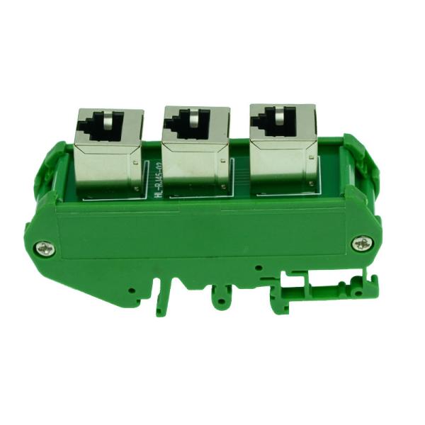 RJ45 8P8C Female Jack  Extension Cable Adapter Splitter Buss Board Din Rail