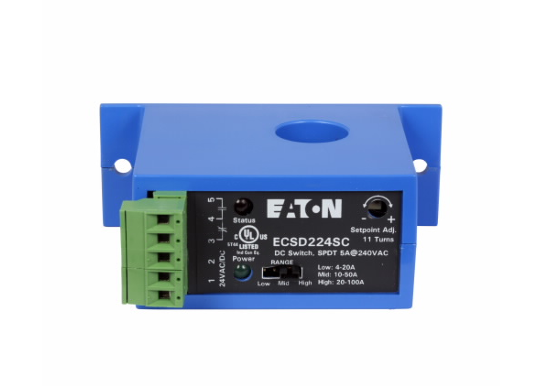 Eaton CurrentWatch Series 24V AC/DC Current Switch with 5A Max AC and Isolated Solid State Relay
