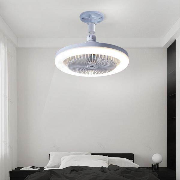 Modern Design LED Ceiling Light avec ventilateur E27 à commande à distance pour la décoration intérieure de luxe dans la chambre à coucher Hôtel ABS Lamp Body Salon