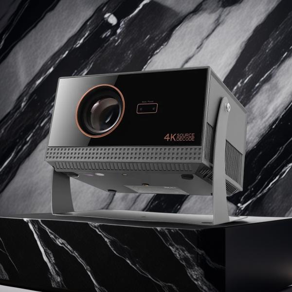 H1 Dark Gray Full HD Flip Dust Free Projector Full Sealed Auto Focus Android Smart Projector
