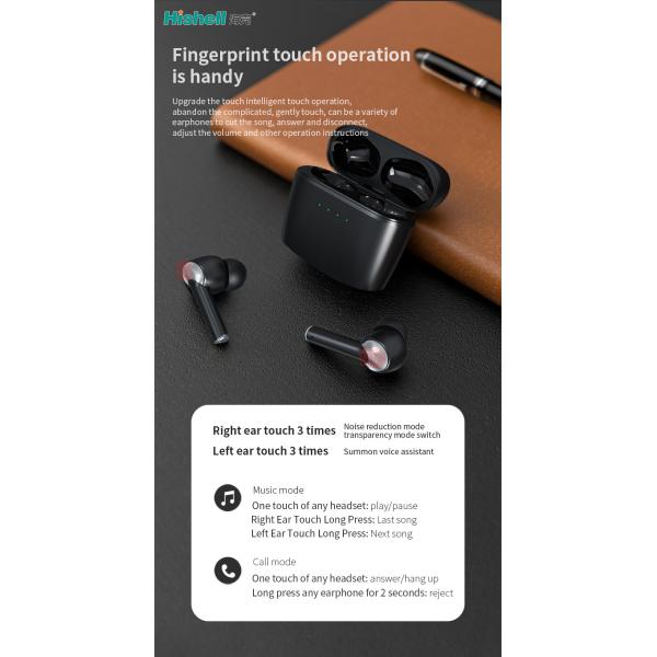 Облегченное уменьшение шума Earbuds ANC, ABS шумит отменять беспроводные наушники