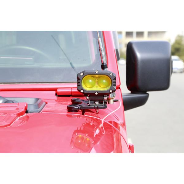 Aluminum Alloy Black LED Driving Light Bracket A Pillar Mounting Bracket For Jeep Wrangler JL JK