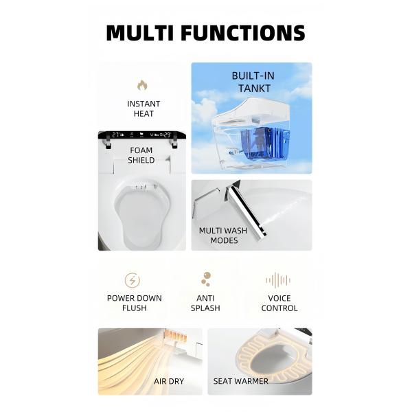 Luxury Smart Intelligent Toilet Premium Ceramic Aroma System Modern Auto Flush