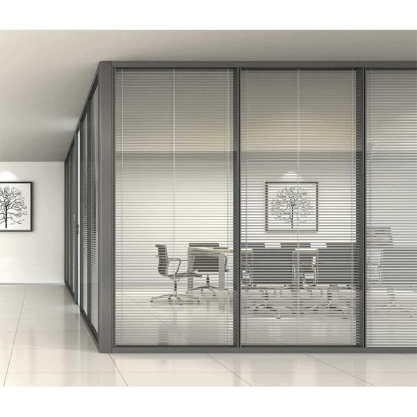 Paroi en verre en aluminium à vitrage unique d'aménagement facile à installer