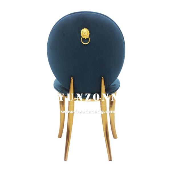 High-End Hotels Banquet Chair Gold Wedding Party Stainless Steel Living Room White Velvet Dining Chair