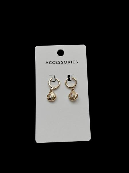 Fashion Jewelry Dainty Hot Selling New Trendy European Copper of Imitation Pearl Sea Shell for Ladies Brass Earrings