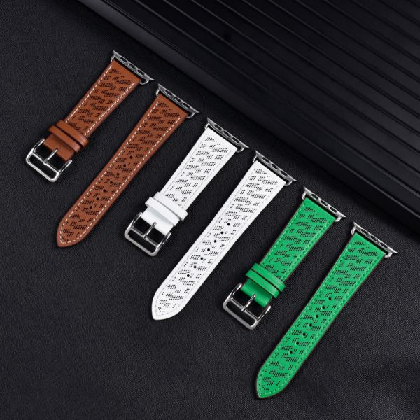 Irregular Polka Dot Genuine Leather Strap · 38~49mm | OEM