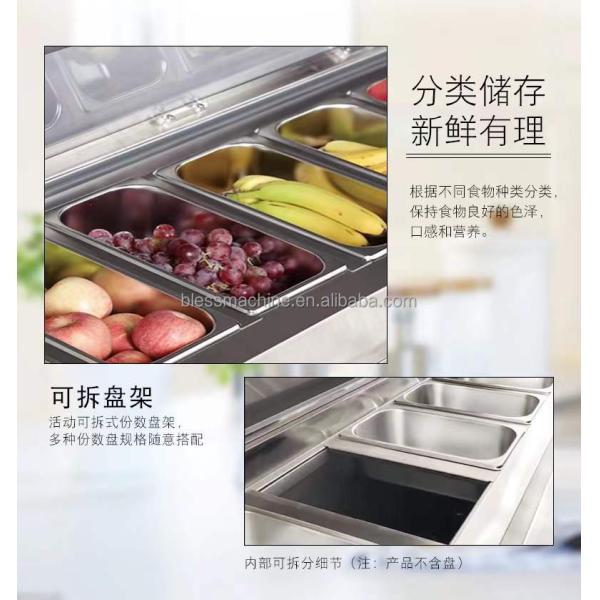 Single Door Super Performance Salad Bar Pizza Prep Table Refrigerator with Low Investment