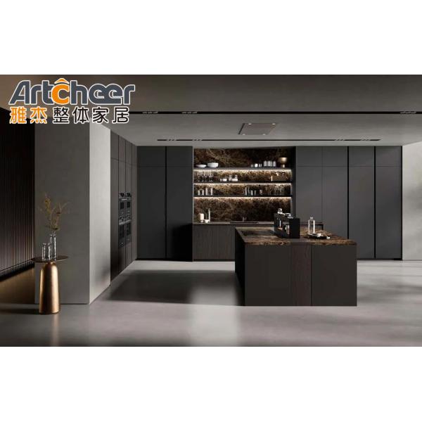 Diseños de gabinetes de cocina de estilo de importación modular de la isla 2023 con durabilidad del material MDF