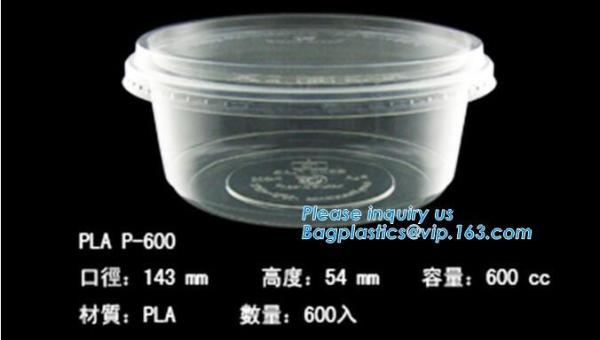 PLA compostabale Cup, PET Cup, PP Cup, PS Top Snack Cup Straw, Food Takeout Box, Salad Plastic Bowl Pulp