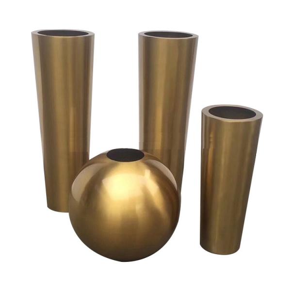 Round Stainless Steel 1000mm Metal Flower Planter Pot Outdoor Spheroidal Large