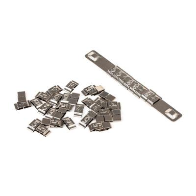 316 SS Cable Tags Single Numbers Letters Printing Emboss 9.5mm Width 89mm Punch