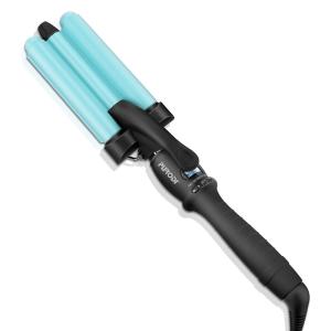 Bule Ceramic 210 Degree Dual Voltage Hair Curling Iron , 19mm Barrel Curls