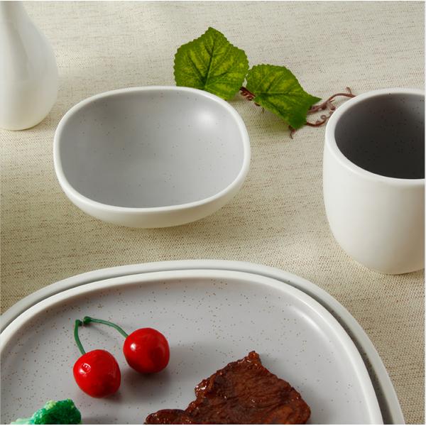 Glaze Round Ceramic Hotel Crockery Stoneware Dinner Set