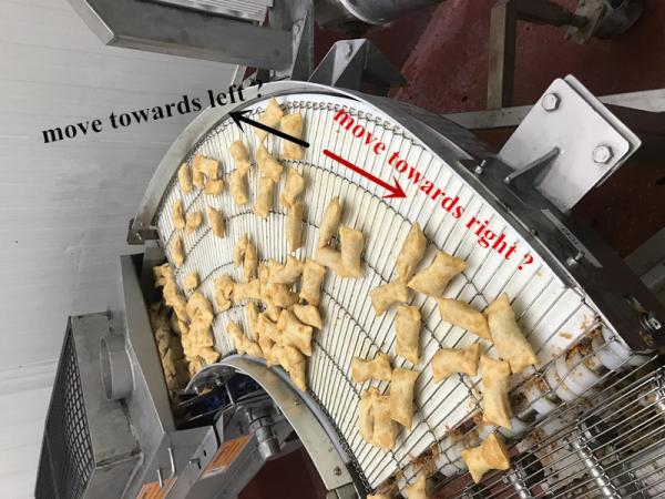 Curved Corner Stainless Steel Wire Mesh Belt , Flat Wire Conveyor Belt Rod Network