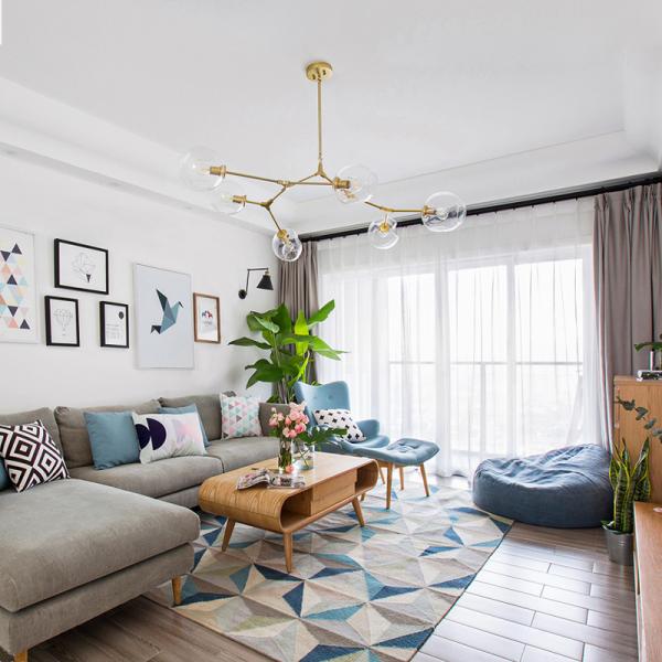 Modern large glass pendant light fixtures for living room Bedroom Kitchen hanging lamp (WH-GP-08)