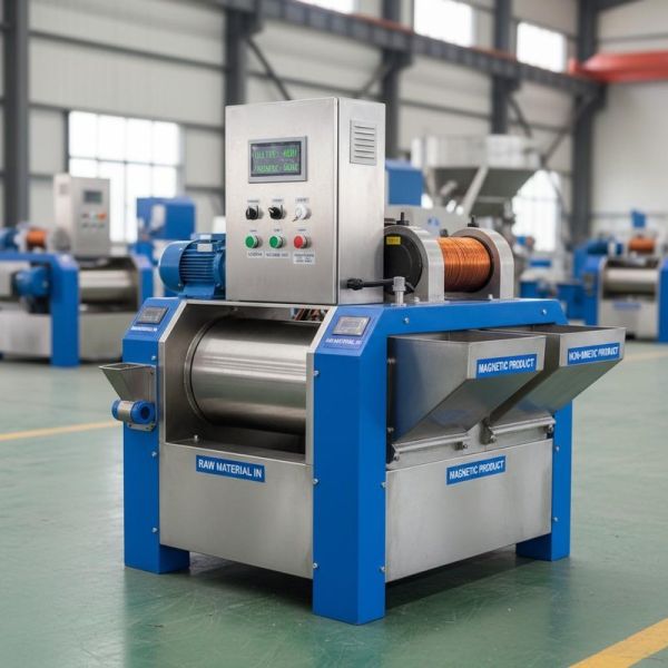 Automatic Electromagnetic Separator Equipped with Customized Voltage Providing Magnetic Separation in Material Processing