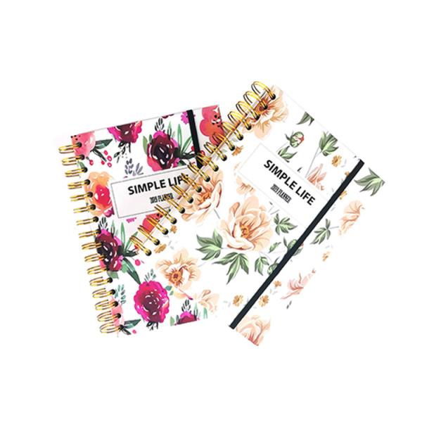 Gold Spiral Binding Academic Year Planner with Work Management and Organized Planning