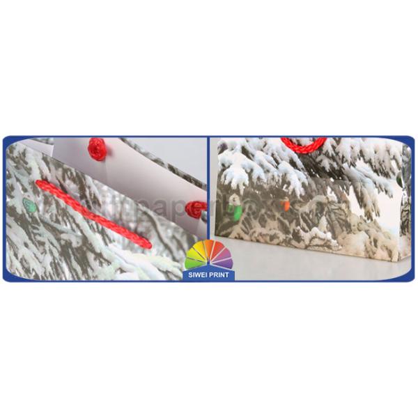 Многоразовый мешок подарка бумаги цвета слоновой кости печатания для косметический упаковывать внимательности кожи