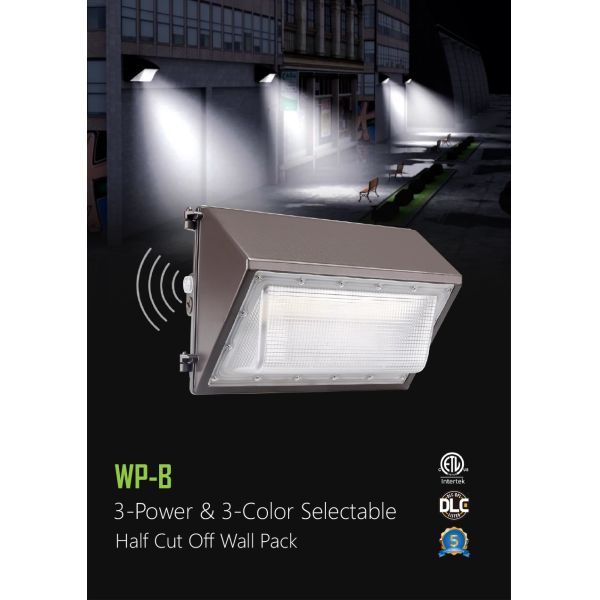 Adjustable power color temperature semicutoff wall  light, High efficiency energysaving exterior wall lamp