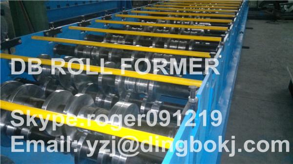 rolo galvanizado aço da plataforma de assoalho da placa 22kw que forma a máquina para o transporte de materiais