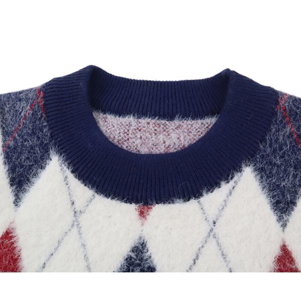Children's Jacquard Pattern Kid Knitted baby pullover Furry Sweater