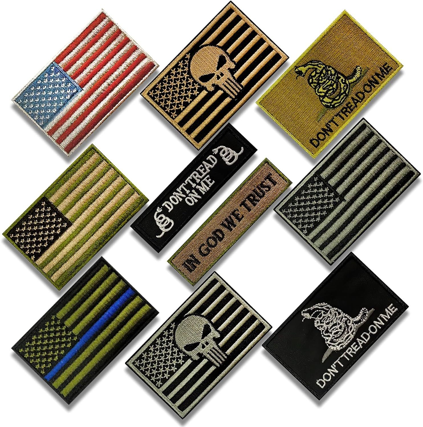 Customizable Olive Green Tactical Embroidery Patch Hook & Loop for Garments Character Design