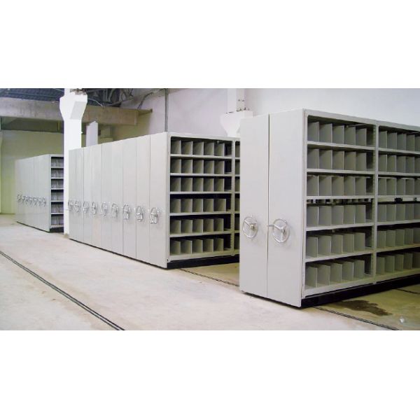 Electric Mobile Shelves Racking Hand Cranked Cargo Mobile Shelving Compact Movable Shelving High-Density Shelves
