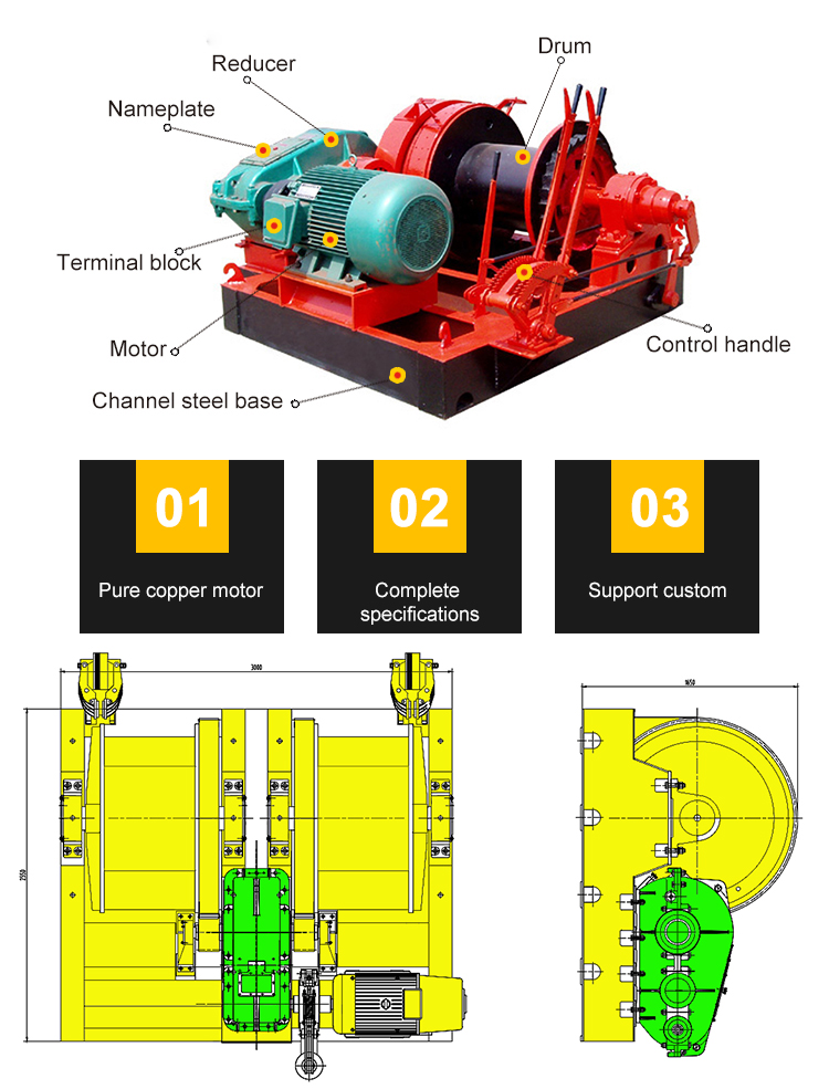 10 ворот веревочки провода тонны 220v 13000lbs электрический поднимаясь