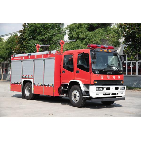 Camion de pompiers spécial chimique sec de poudre d'ISUZU 4000Kgs avec la cabine