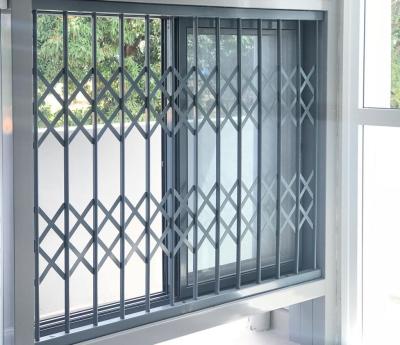Customized Finished 798 Series Aluminum Gray Sliding Window with Hanging Curtain Type