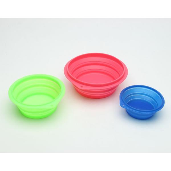 Colorful Silicone Dog Travel Water Bowl Eco - Friendly Customized Size
