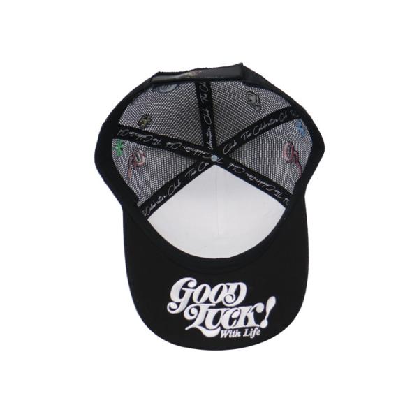 Custom 5 Panel Trucker Cap 3d Puff Embroidery Patch Logo Mesh Snap Back Truck Cap