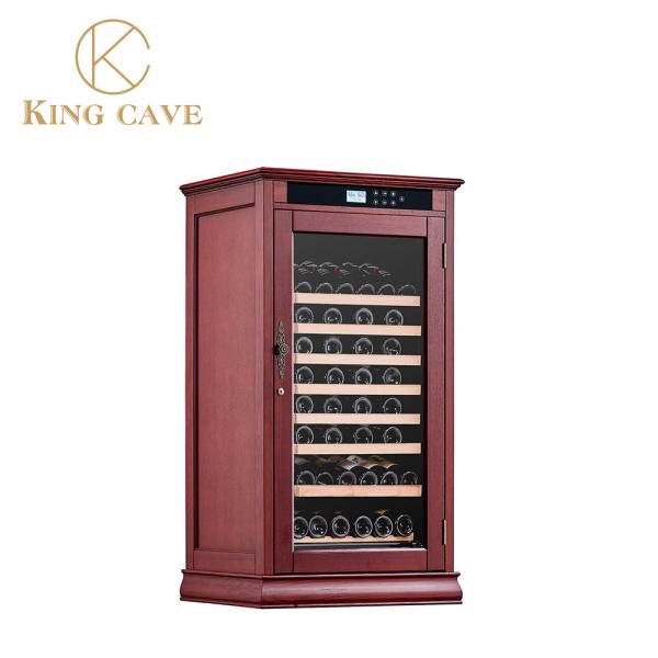 Electric 24 Bottle Wine Cabinet With Imported USA OAK Materials Low Noise