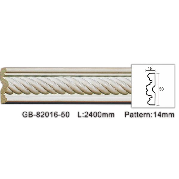 GB-82016 Eco-Friendly Pu Foam Carved Mould-Proof Art Cornice Mouldings For Hall